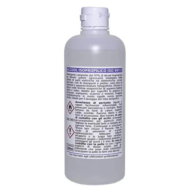 Alcool isopropilico ISO 997 in flacone da 500ml