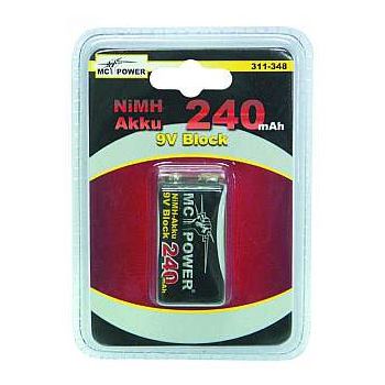 Batteria NI-MH Transistor 9V 250 mA/h