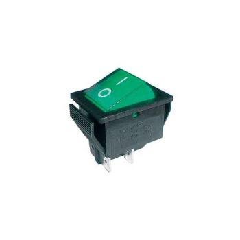 Interruttore a bilancere unipolare verde