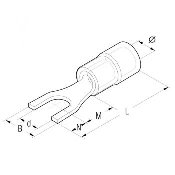 Terminale a forcella isolato
